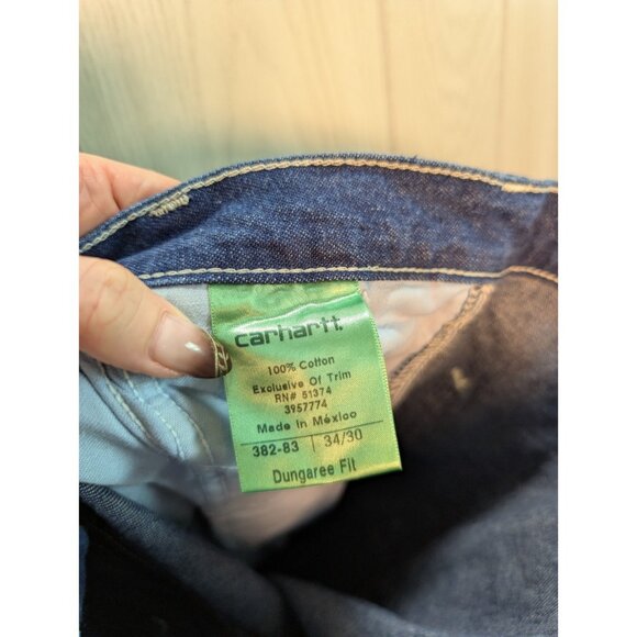 Carhartt 382-83 Dungaree Fit Utility Jeans Relaxed Men's Denim Loose Work Wear - Picture 7 of 10